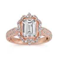 vintage halo diamond engagement ring