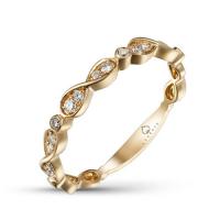 LUVENTE STACKABLE YELLOW GOLD DIAMOND RING
