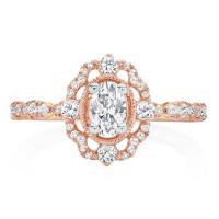 truly™ zac posen 1 ct. tw. diamond engagement ring in 14k rose gold