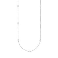 franklin long necklace in bright silver