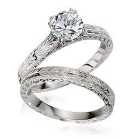 gottlieb & sons hand-engraved engagement ring set