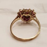 10 kt gold ruby and diamond heart ring 10 kt gold ruby and diamond heart ring