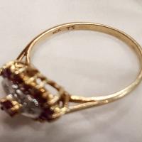 10 kt gold ruby and diamond heart ring 10 kt gold ruby and diamond heart ring