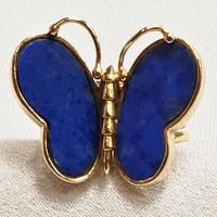 14 k yellow gold lapis butterfly ring 14 k yellow gold lapis butterfly ring