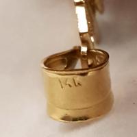 14kt anchor crucifix pendant