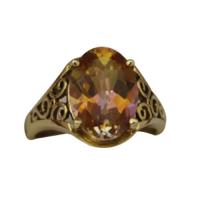 imperial topaz yellow gold ring