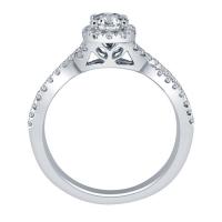 H Diamond + /ALTR Twist Band Engagement Ring
