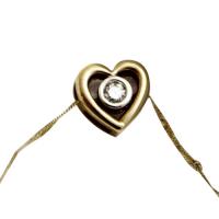 14kt yellow gold necklace with 10k heart diamond pendant
