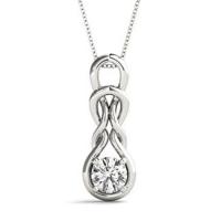 diamond twisted knot pendant