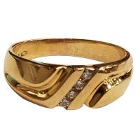 14k yellow gold men's diamond band