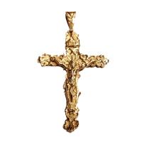 14k yellow gold crucifix cross pendant
