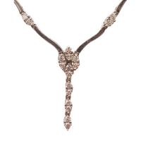 14k white gold and diamond necklace