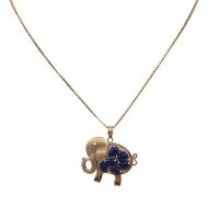 14k gold lapis elephant pendant & necklace