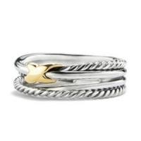 david yurman	x crossover ring with 18k gold