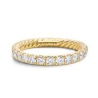 david yurman	dy eden eternity wedding band with diamonds in 18k gold, 2.8mm