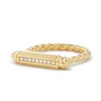 david yurman	barrels ring with diamonds in 18k gold