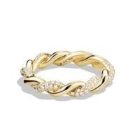 david yurman	wisteria twist ring with diamonds in 18k gold