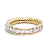 david yurman	dy eden eternity wedding band with diamonds in 18k gold, 3.8mm