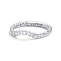 david yurman	dy capri pavÃ© nesting wedding band in platinum with diamonds, 2.3mm