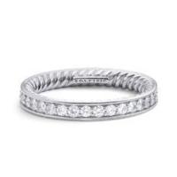 david yurman	dy eden eternity wedding band with diamonds in platinum, 3mm