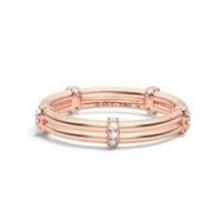 david yurman	dy astor two row pavÃ© wrap band with diamonds in 18k rose gold