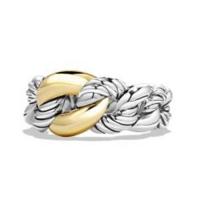 david yurman	belmont curb link ring with 18k gold