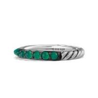 david yurman	osetra band ring with green onyx, 3mm
