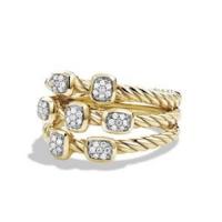 david yurman	confetti ring with diamonds in 18k gold