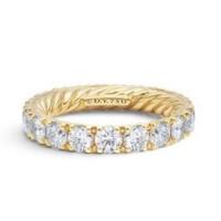 david yurman	dy eden eternity wedding band with diamonds in 18k gold, 3mm