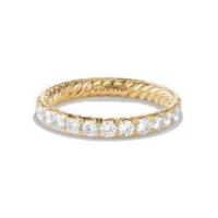 david yurman	dy eden single row wedding band with diamonds in 18k gold, 2.8mm