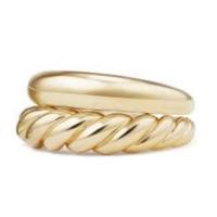david yurman	pure form® stack rings in 18k gold