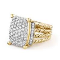 david yurman	wheaton ring with diamonds in 18k gold