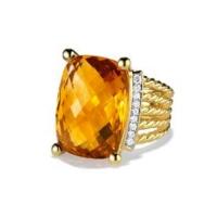 david yurman	wheaton ring with amethyst and diamonds in 18k gold