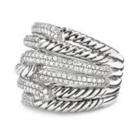 david yurman	labyrinth triple-loop ring with diamonds