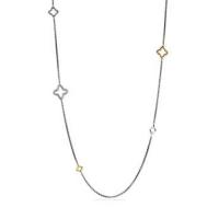david yurman	quatrefoil chain necklace with 14k gold