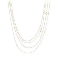 david yurman	oceanica two-row chain necklace with pearls in 18k gold