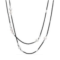 david yurman	oceanica tweejoux necklace with pearls and black spinel