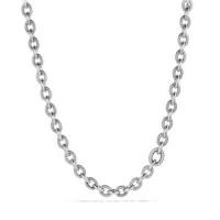 david yurman	large oval link necklace with diamonds