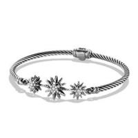 david yurman	starburst three-station cable bracelet with diamonds, 3mm