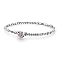 david yurman	starburst single-station cable bracelet with pink sapphires, 3mm