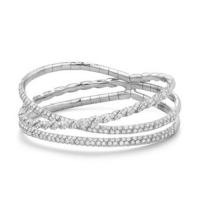 david yurman	pavÃ©flex three row bracelet with diamonds in 18k white gold