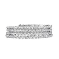 david yurman	paveflex coil bracelet with diamonds in 18k white gold