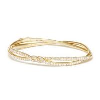 david yurman	continuance pave bracelet with diamonds in 18k gold