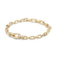 david yurman	stax chain bracelet with diamonds in 18k gold