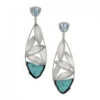 Alishan platinum earrings with colorless diamonds