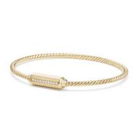 david yurman	barrels bracelet with diamonds in 18k gold