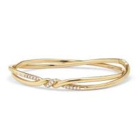 david yurman	continuance center twist bracelet with diamonds in18k gold