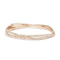 david yurman	continuance pave bracelet with diamonds in 18k rose gold