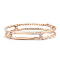 david yurman	continuance® bracelet with diamonds in 18k rose gold