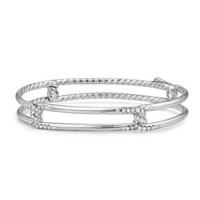 david yurman	continuance® bracelet with diamonds in 18k white gold